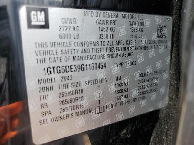 2016 GMC CANYON SLT 1GTG6DE39G1160454
