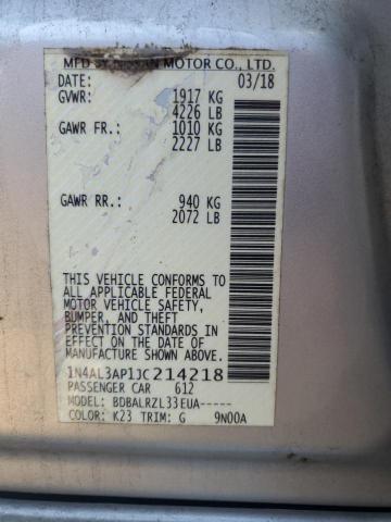 2018 NISSAN ALTIMA 2.5 - 1N4AL3AP1JC214218