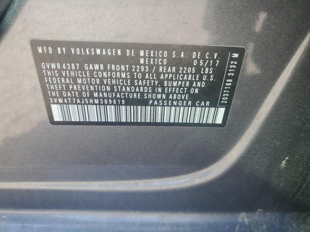 2017 VOLKSWAGEN JETTA 4D G 3VW4T7AJ5HM389619