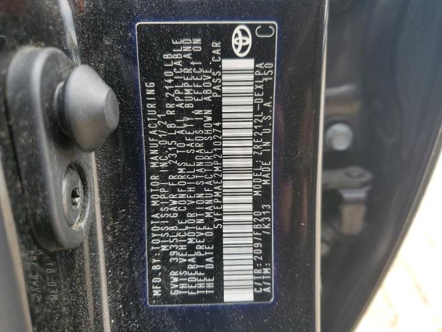 2021 TOYOTA COROLLA LE - 5YFEPMAE2MP210274