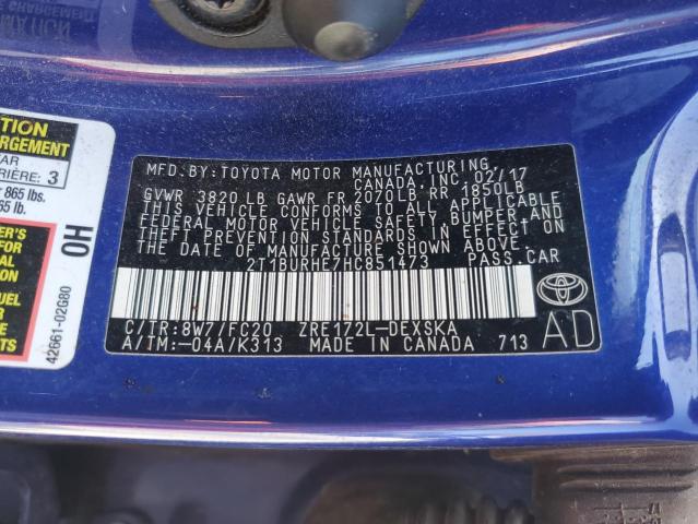2017 TOYOTA COROLLA L - 2T1BURHE7HC851473
