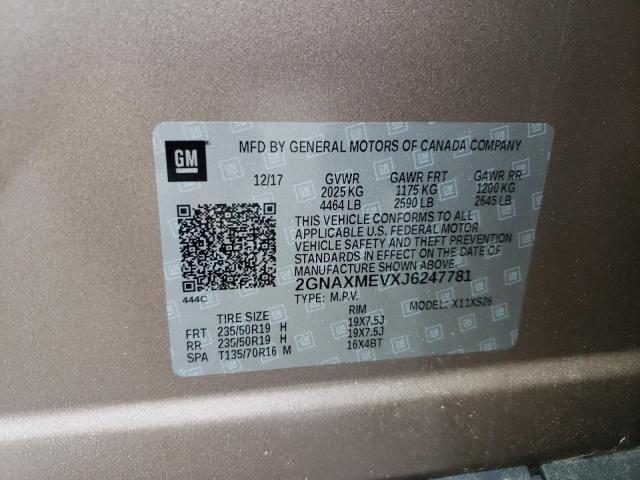 2018 CHEVROLET EQUINOX PR - 2GNAXMEVXJ6247781