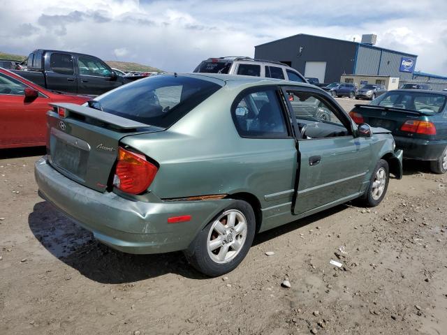 HYUNDAI ACCENT GL 2003 green  gas KMHCG35C93U263948 photo #4