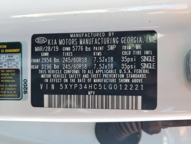2020 KIA TELLURIDE EX 5XYP34HC5LG012221