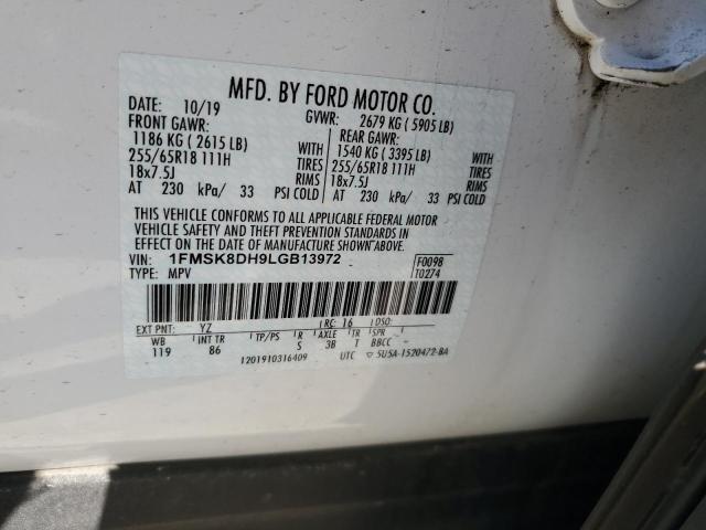 2020 FORD EXPLORER X - 1FMSK8DH9LGB13972