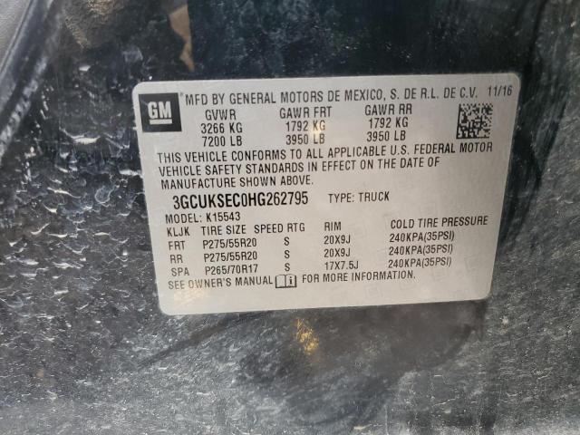 2017 CHEVROLET SILVERADO - 3GCUKSEC0HG262795