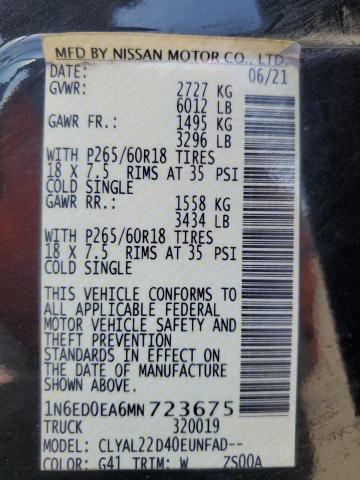 2021 NISSAN FRONTIER S - 1N6ED0EA6MN723675