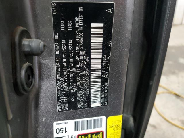 2016 TOYOTA SIENNA XLE - 5TDDK3DC2GS142603