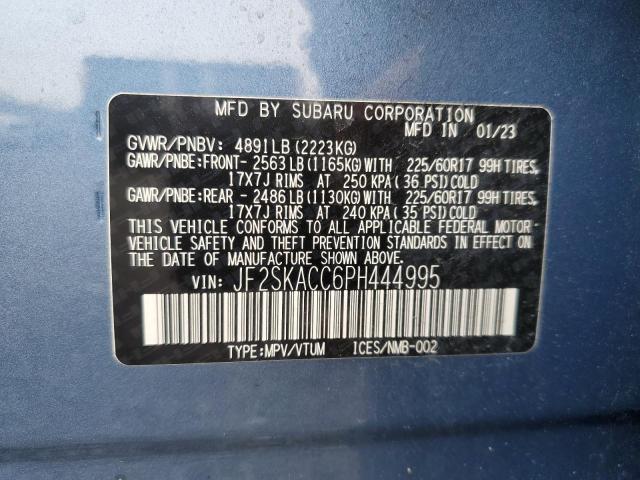2023 SUBARU FORESTER JF2SKACC6PH444995