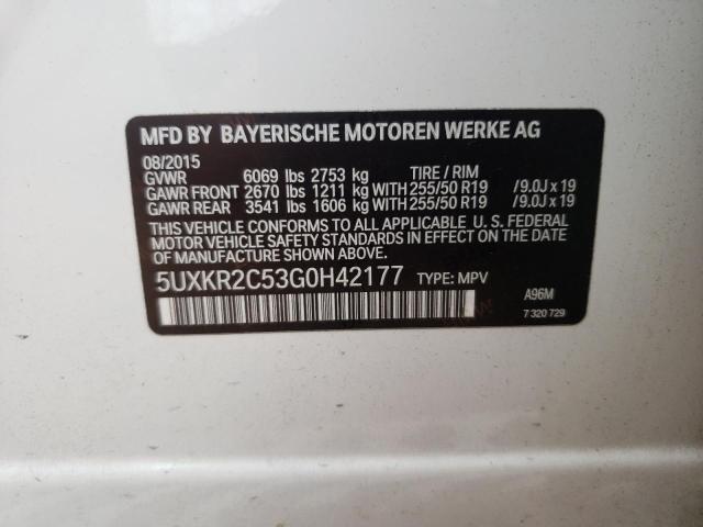 2016 BMW X5 SDRIVE3 - 5UXKR2C53G0H42177