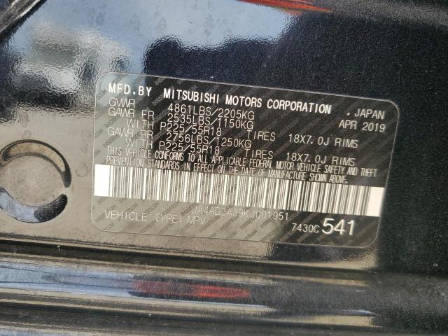 2019 MITSUBISHI OUTLANDER - JA4AD3A39KJ001951