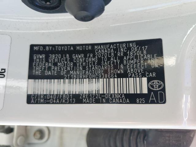 2017 TOYOTA COROLLA L - 2T1BURHE0HC938664