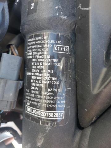 2013 TRIUMPH MOTORCYCLE STREET TRI SMTL03NE2DT582837