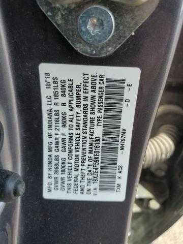 2019 HONDA INSIGHT EX 19XZE4F59KE016100