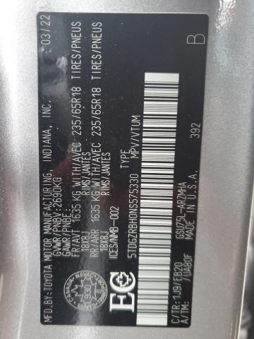 2022 TOYOTA HIGHLANDER - 5TDGZRBH0NS575330