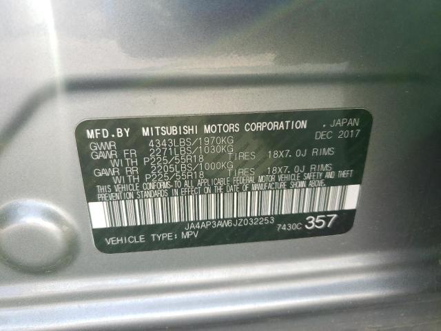 2018 MITSUBISHI OUTLANDER - JA4AP3AW6JZ032253