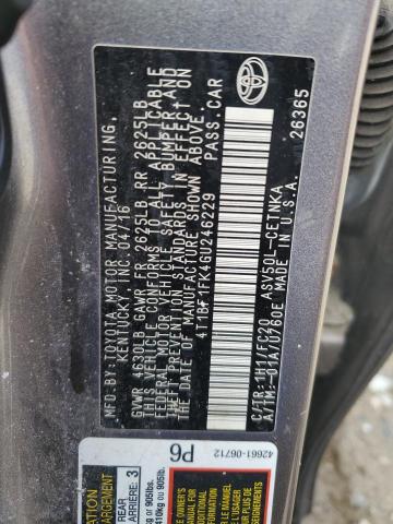 2016 TOYOTA CAMRY LE - 4T1BF1FK4GU246229