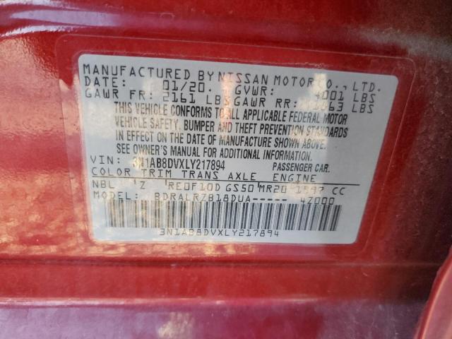 2020 NISSAN SENTRA SR - 3N1AB8DVXLY217894