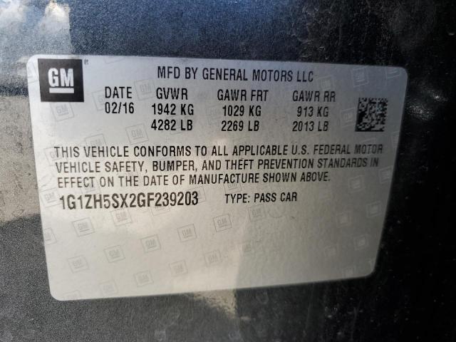 2016 CHEVROLET MALIBU PRE - 1G1ZH5SX2GF239203