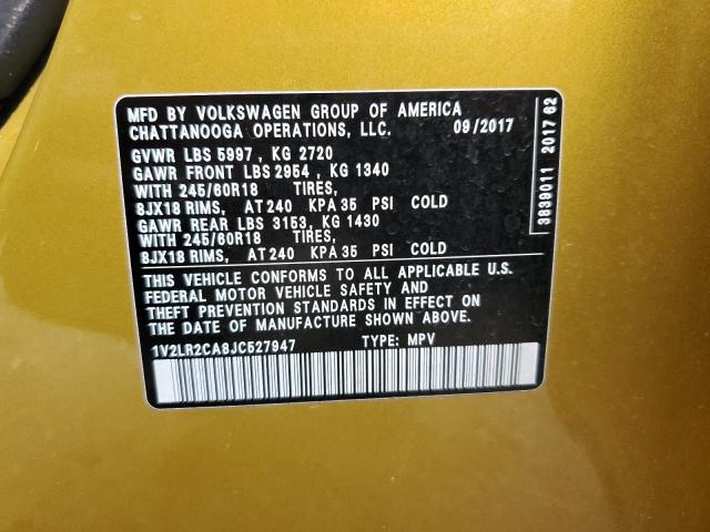 2018 VOLKSWAGEN ATLAS SE - 1V2LR2CA8JC527947