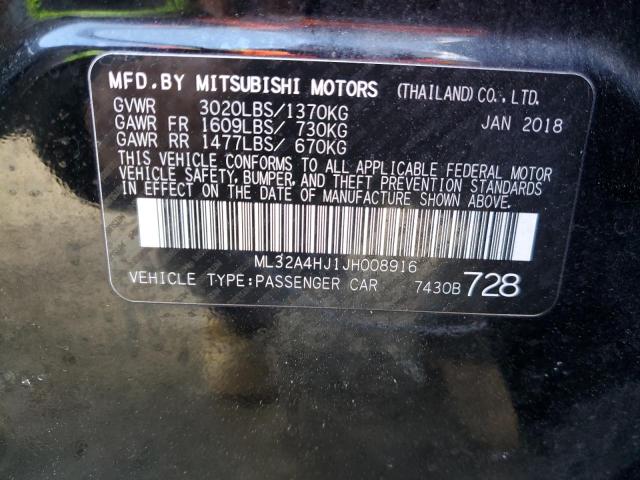 2018 MITSUBISHI MIRAGE SE ML32A4HJ1JH008916