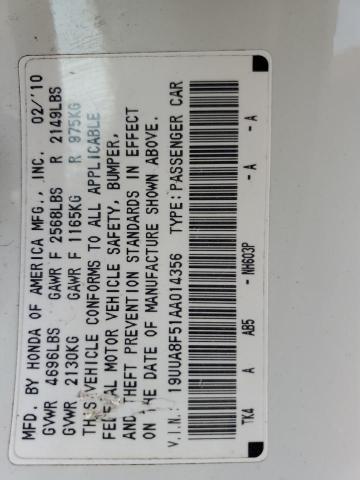2010 ACURA TL - 19UUA8F51AA014356