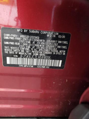 2020 SUBARU FORESTER P - JF2SKAJC7LH519006