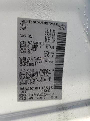 2024 NISSAN TITAN SV - 1N6AA1EC4RN103848