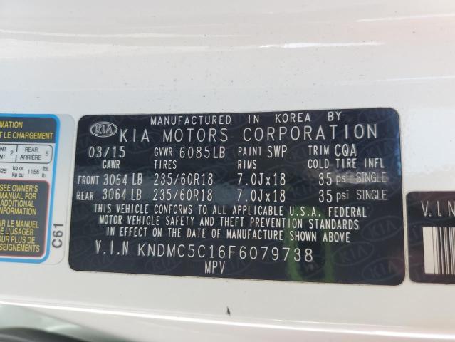 2015 KIA SEDONA EX KNDMC5C16F6079738