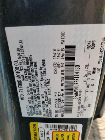 2015 FORD FUSION SE - 3FA6P0LU7FR114130