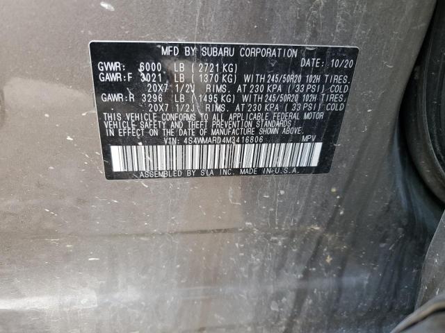 2021 SUBARU ASCENT TOU 4S4WMARD4M3416806