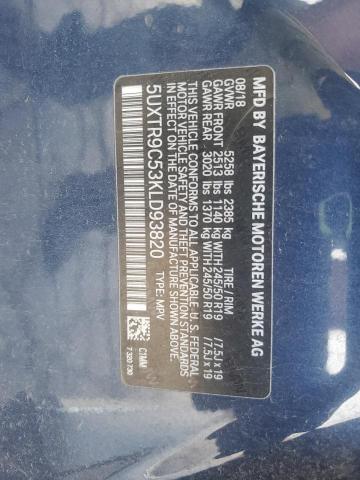 2019 BMW X3 XDRIVE3 - 5UXTR9C53KLD93820