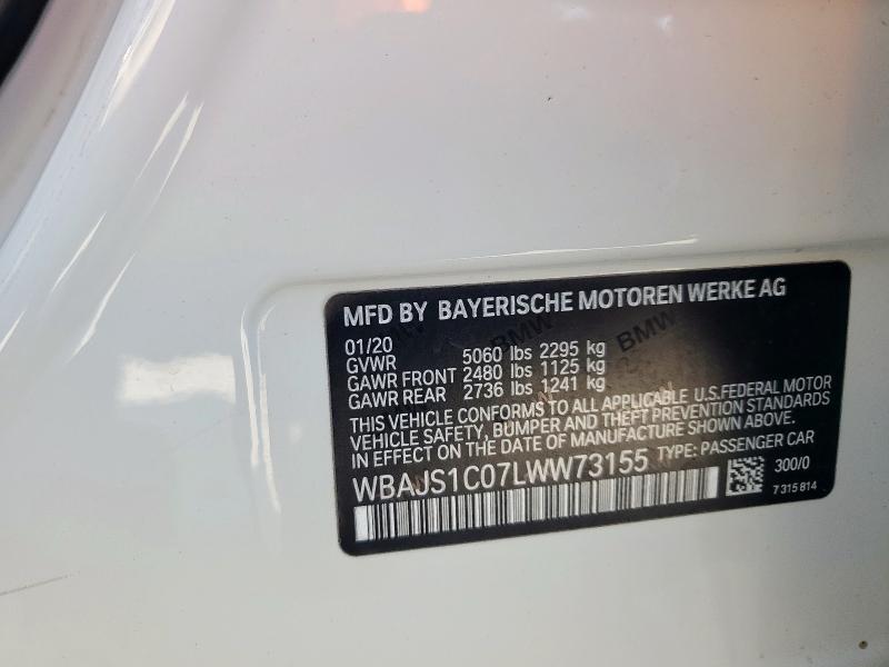 2020 BMW 540 I - WBAJS1C07LWW73155