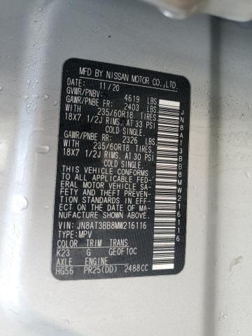 2021 NISSAN ROGUE SV - JN8AT3BB8MW216116