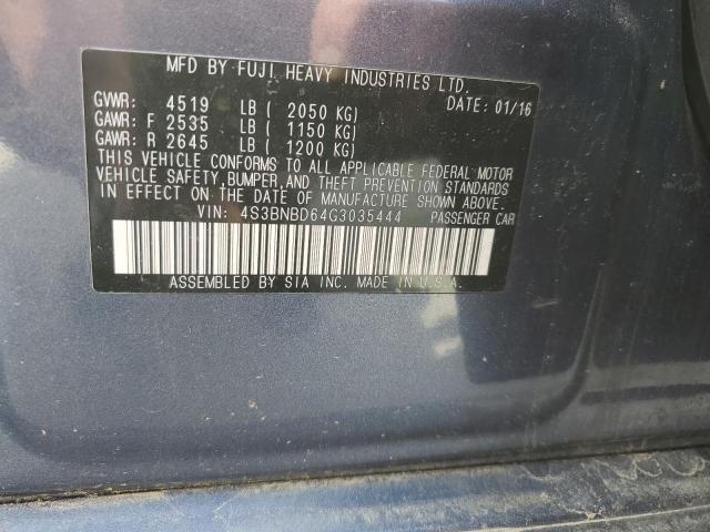 2016 SUBARU LEGACY 2.5 - 4S3BNBD64G3035444