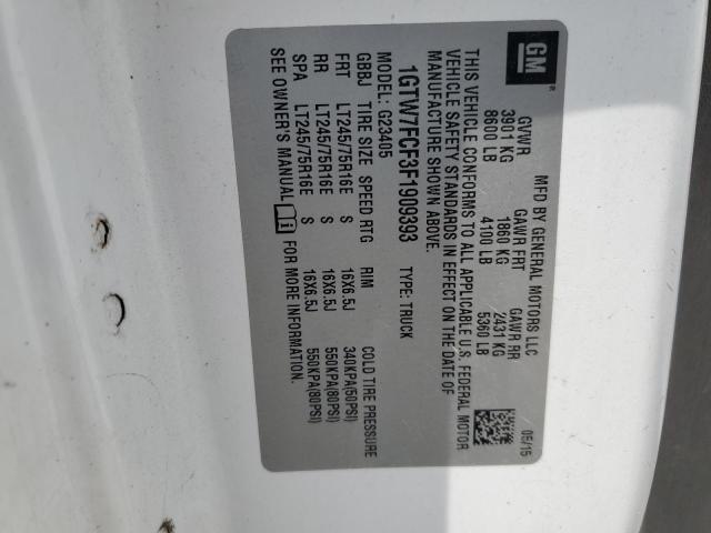 2015 GMC SAVANA G25 1GTW7FCF3F1909393