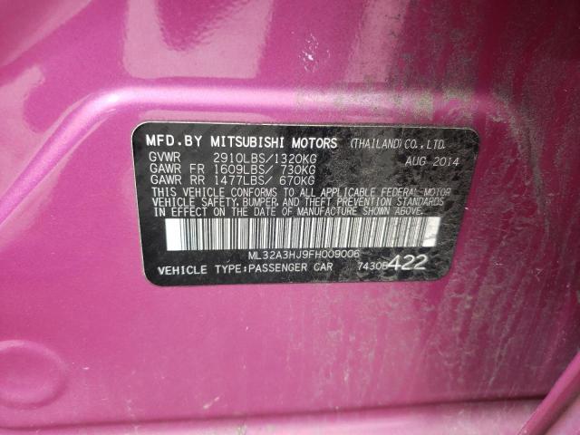 2015 MITSUBISHI MIRAGE DE ML32A3HJ9FH009006
