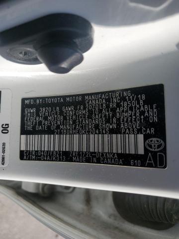 2019 TOYOTA COROLLA L - 2T1BURHE0KC204145
