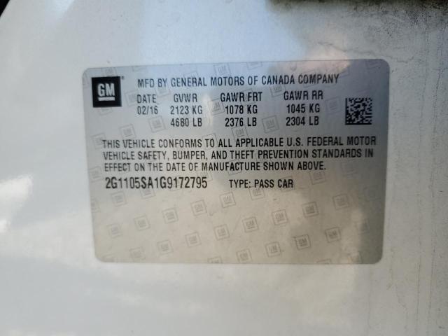 2016 CHEVROLET IMPALA LT - 2G1105SA1G9172795