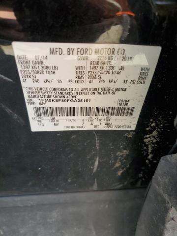 2015 FORD EXPLORER L - 1FM5K8F89FGA28161
