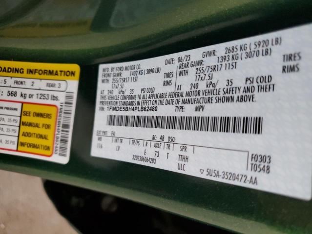 2023 FORD BRONCO BAS - 1FMDE5BH4PLB62480