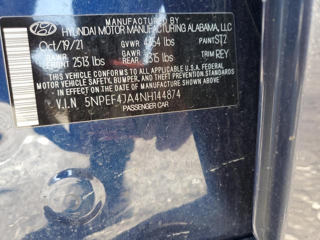 2022 HYUNDAI SONATA SEL - 5NPEF4JA4NH144874