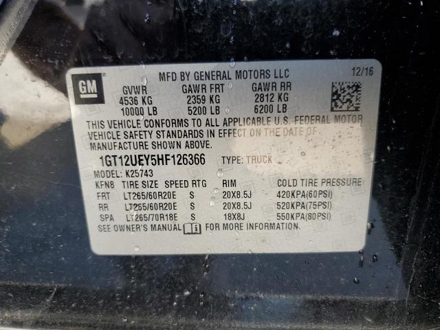 2017 GMC SIERRA K25 - 1GT12UEY5HF126366