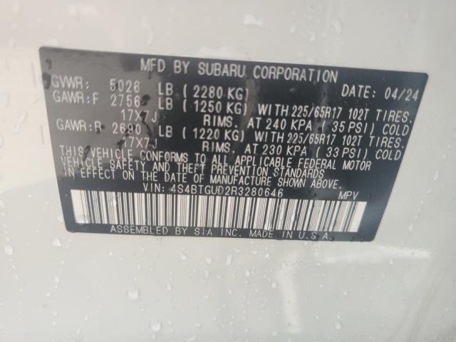 2024 SUBARU OUTBACK WI 4S4BTGUD2R3280646