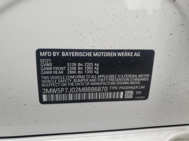 2021 BMW 330E 3MW5P7J02M8B86870