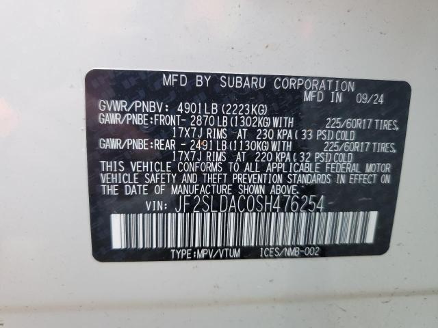 2025 SUBARU FORESTER JF2SLDAC0SH476254