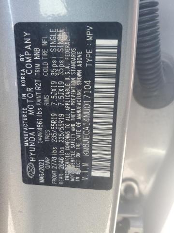2022 HYUNDAI TUCSON LIM - KM8JECA14NU017104