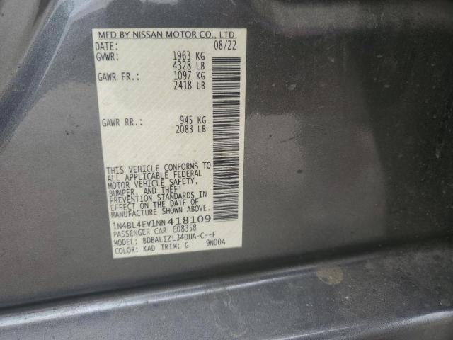 2022 NISSAN ALTIMA SL - 1N4BL4EV1NN418109