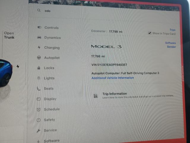 2023 TESLA MODEL 3 - 5YJ3E1EA0PF648357