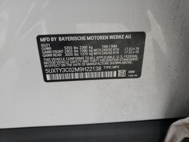 2021 BMW X3 SDRIVE3 - 5UXTY3C02M9H22138